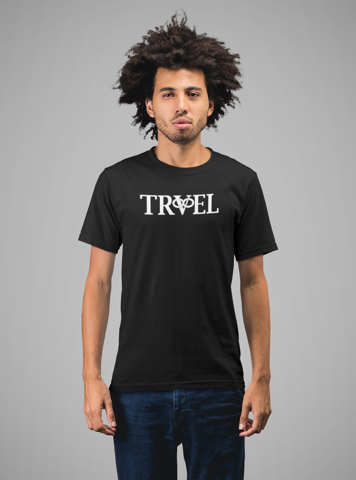 Premium White Print Travel T-Shirt